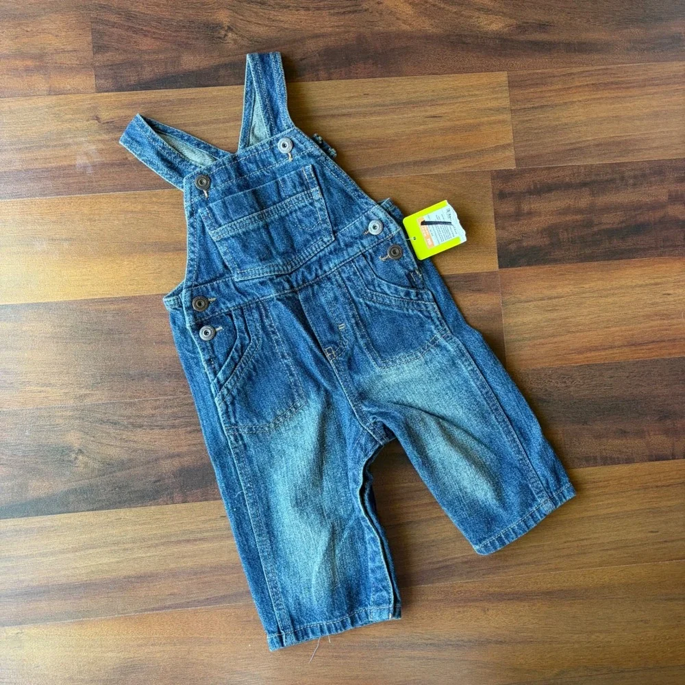 Genuine Baby from OshKosh Blue Denim Overalls 9M Vintage 2007 226657 NWT